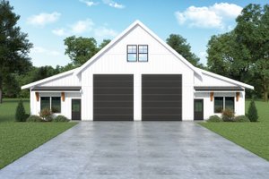 Exterior - Front Elevation for Barndominium House Plan #1070-173 - 2 bed, 1 bath