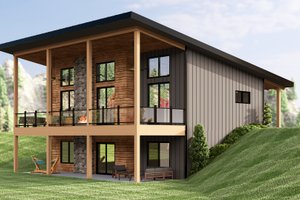 Exterior - Front Elevation for Modern House Plan #1064-319 - 2 bed, 2 bath