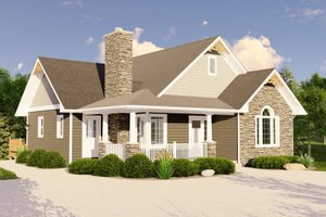 Exterior - Front Elevation for Craftsman House Plan #1064-45 - 2 bed, 1.5 bath