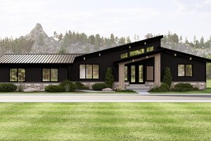 Exterior - Front Elevation for Contemporary House Plan #1064-387 - 3 bed, 2 bath