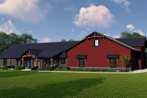Exterior - Front Elevation for Barndominium House Plan #1064-106 - 3 bed, 2.5 bath