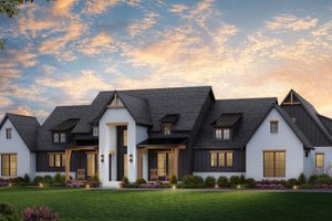 Exterior - Front Elevation for Farmhouse House Plan #1074-105 - 4 bed, 4.5 bath