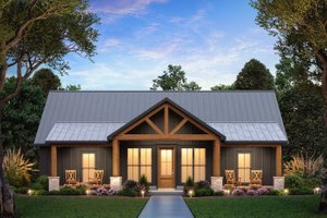 Exterior - Front Elevation for Barndominium House Plan #1074-114 - 3 bed, 2 bath