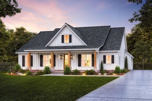 Exterior - Front Elevation for Farmhouse House Plan #1074-73 - 4 bed, 2.5 bath