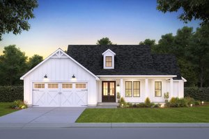 Exterior - Front Elevation for Farmhouse House Plan #1074-57 - 3 bed, 2 bath