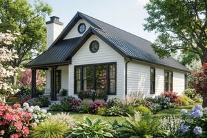 Exterior - Front Elevation for Cottage House Plan #515-18 - 2 bed, 2 bath