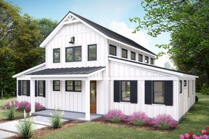 Exterior - Front Elevation for Barndominium House Plan #932-1130 - 2 bed, 2.5 bath