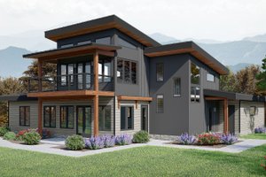 Exterior - Front Elevation for Contemporary House Plan #932-1053 - 3 bed, 2 bath