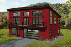Exterior - Front Elevation for Modern House Plan #932-410 - 3 bed, 2 bath