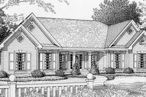Exterior - Front Elevation for Traditional House Plan #112-120 - 3 bed, 2 bath