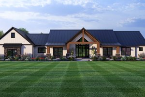 Barndominium Exterior - Front Elevation Plan #1064-302