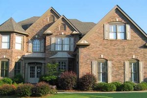 Exterior - Front Elevation for European House Plan #54-174 - 5 bed, 4 bath