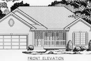 Exterior - Front Elevation for Traditional House Plan #112-109 - 3 bed, 2 bath