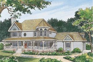 Exterior - Front Elevation for Victorian House Plan #72-137 - 4 bed, 2.5 bath