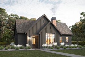 Exterior - Front Elevation for Cottage House Plan #1114-58 - 2 bed, 2 bath