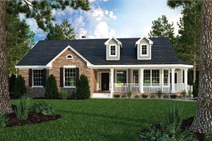 Exterior - Front Elevation for Country House Plan #472-149 - 3 bed, 2 bath
