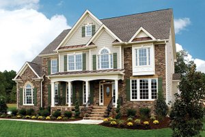 Exterior - Front Elevation for Traditional House Plan #927-32 - 4 bed, 3.5 bath