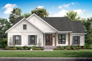 Exterior - Front Elevation for Farmhouse House Plan #430-200 - 3 bed, 2 bath