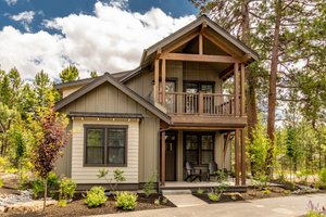 Exterior - Front Elevation for Craftsman House Plan #895-118 - 2 bed, 2.5 bath