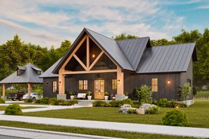 Exterior - Front Elevation for Farmhouse House Plan #119-456 - 3 bed, 2.5 bath