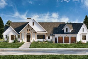 Exterior - Front Elevation for Farmhouse House Plan #119-460 - 4 bed, 3 bath