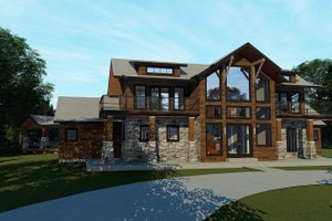 Exterior - Front Elevation for Farmhouse House Plan #1109-12 - 5 bed, 5.5 bath