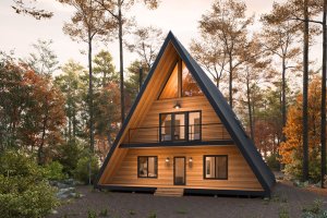 Exterior - Front Elevation for Cabin House Plan #1114-7 - 3 bed, 2 bath