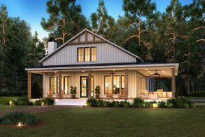 Exterior - Front Elevation for Barndominium House Plan #430-342 - 4 bed, 3 bath