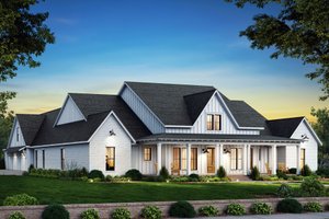 Exterior - Front Elevation for Farmhouse House Plan #1074-107 - 4 bed, 3.5 bath