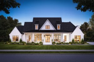 Exterior - Front Elevation for Farmhouse House Plan #1074-62 - 4 bed, 3.5 bath