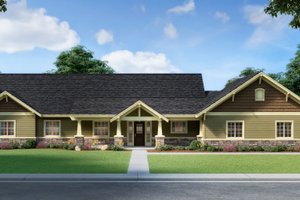 Exterior - Front Elevation for Craftsman House Plan #112-168 - 3 bed, 2 bath