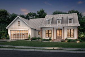 Exterior - Front Elevation for Farmhouse House Plan #430-241 - 3 bed, 2 bath
