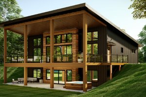 Exterior - Front Elevation for Modern House Plan #1064-280 - 2 bed, 2 bath