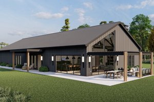 Exterior - Front Elevation for Barndominium House Plan #455-240 - 3 bed, 2.5 bath