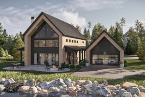 Exterior - Front Elevation for Barndominium House Plan #455-340 - 3 bed, 2.5 bath