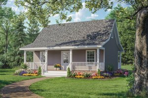 Exterior - Front Elevation for Country House Plan #21-206 - 1 bed, 1 bath