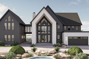 Exterior - Front Elevation for Modern House Plan #455-528 - 4 bed, 4.5 bath