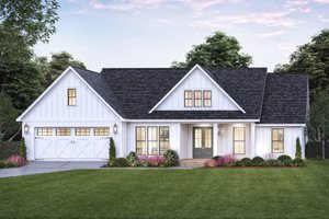 Exterior - Front Elevation for Farmhouse House Plan #1074-43 - 3 bed, 2 bath