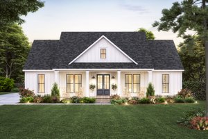 Exterior - Front Elevation for Farmhouse House Plan #1074-44 - 3 bed, 2.5 bath