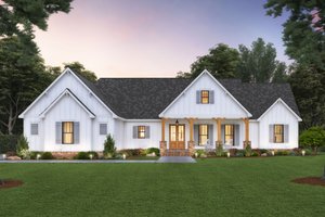 Exterior - Front Elevation for Farmhouse House Plan #1074-42 - 3 bed, 2.5 bath