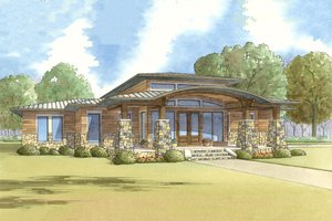 Exterior - Front Elevation for Modern House Plan #17-2591 - 3 bed, 2.5 bath