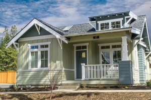 Exterior - Front Elevation for Craftsman House Plan #895-47 - 2 bed, 2 bath