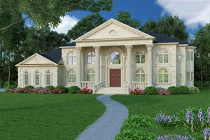 Exterior - Front Elevation for Classical House Plan #119-363 - 5 bed, 7 bath