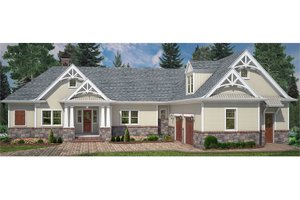 Exterior - Front Elevation for Craftsman House Plan #119-425 - 4 bed, 3.5 bath