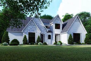 Exterior - Front Elevation for Contemporary House Plan #923-125 - 3 bed, 4.5 bath