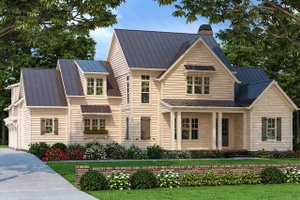 Exterior - Front Elevation for Farmhouse House Plan #927-996 - 4 bed, 4.5 bath