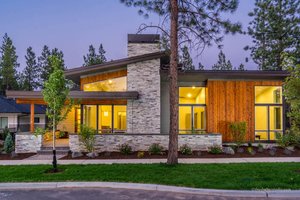 Exterior - Front Elevation for Modern House Plan #895-101 - 3 bed, 2.5 bath