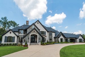 Exterior - Front Elevation for European House Plan #923-112 - 5 bed, 6.5 bath
