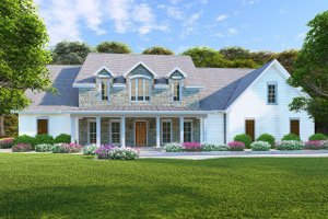 Exterior - Front Elevation for Farmhouse House Plan #923-102 - 6 bed, 4 bath