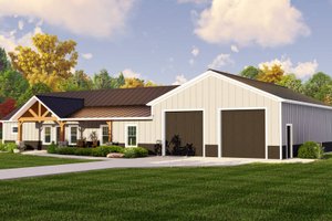 Exterior - Front Elevation for Barndominium House Plan #1064-261 - 3 bed, 2 bath